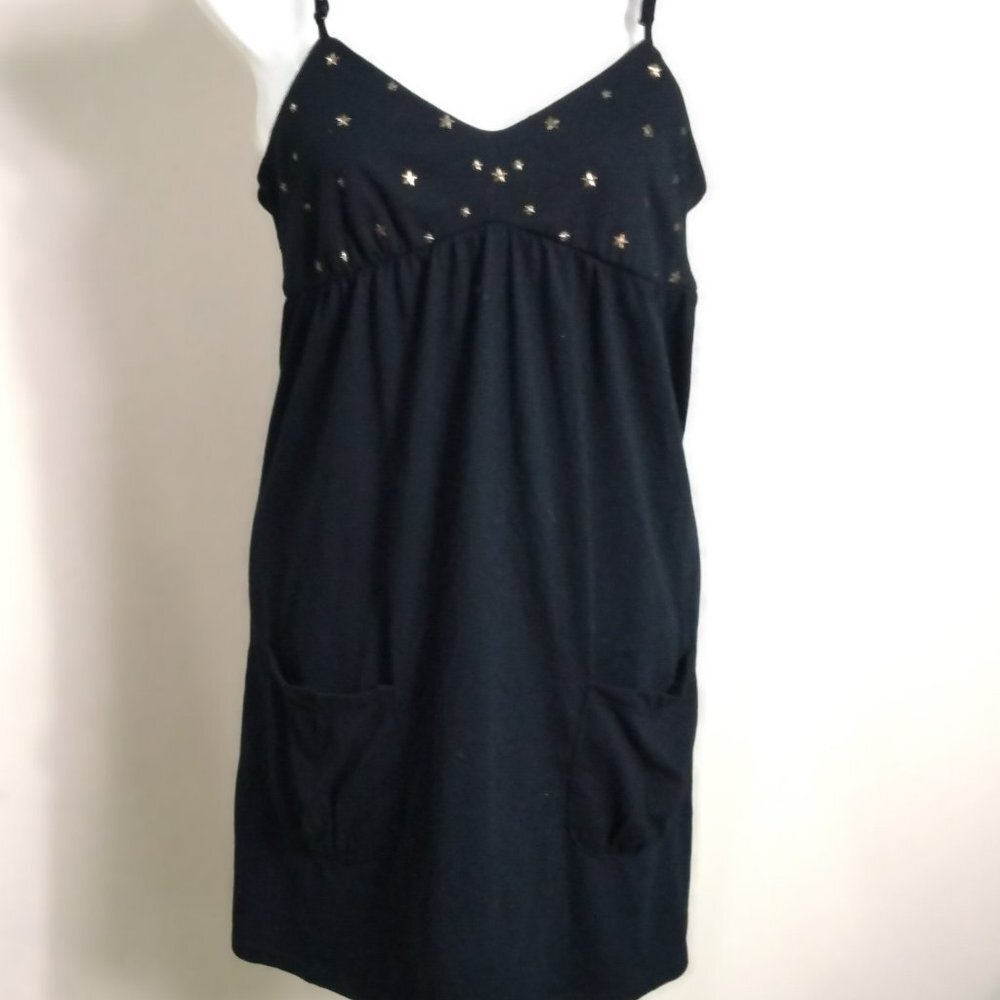 Jenni Black Beach Dress Coverup Adjustable Double Straps 2 Pockets NWT Jr. XSm.